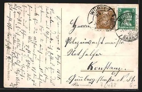 AK Sigmaringen, Ortsansicht mit Flusspartie