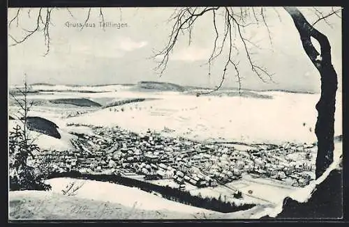 AK Tailfingen / Balingen, Ortsansicht im Schnee