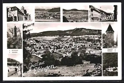 AK Ebingen, Bürgerturm, Aussichtsturm, Waldheim