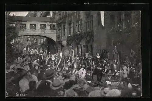 AK Nürnberg, Festumzug der Grazer auf dem Deutschen Sängerbundesfest 1912