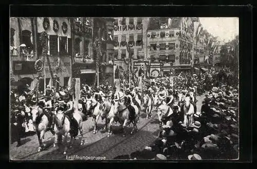 AK Nürnberg, 8. Deutsches Sängerbundesfest 1912, Eröffnungsgruppe