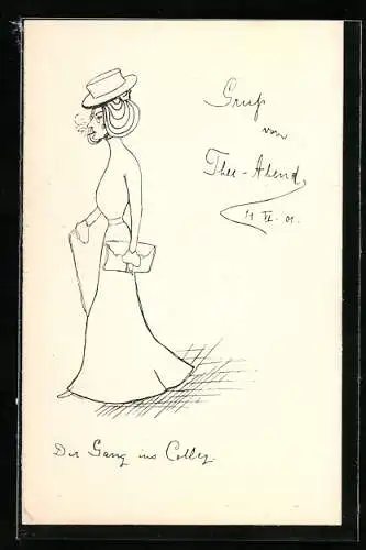 AK Studentin biem Gang ins Colleg, studentische Szene