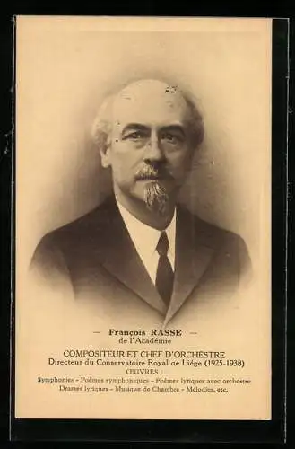AK Francois Rasse de l`Académie, Compositeur et Chef d`Orchestre
