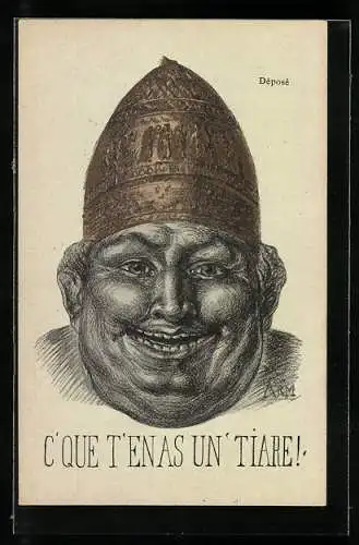 AK Beleibter Mann mit Kopfbedeckung, Religion