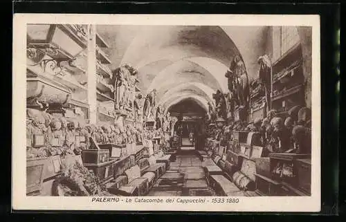 AK Palermo, Le Catacombe dei Cappuccini 1533-1880, Tod