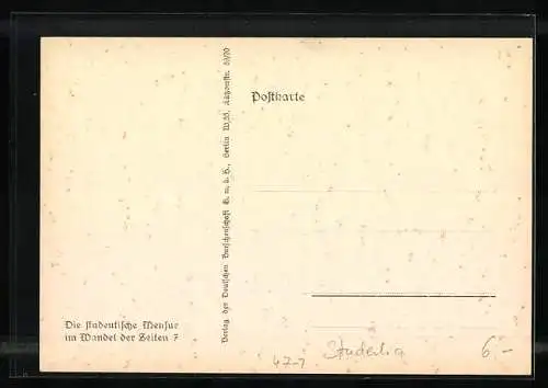 AK Schlägermensur 1838, Die studentische Mensur im Wandel der Zeiten 7