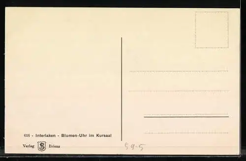 AK Interlaken, Blumen-Uhr im Kursaal