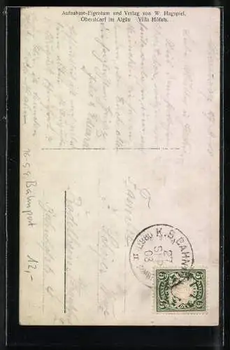 Foto-AK Paar in Tracht in einer Studiokulisse