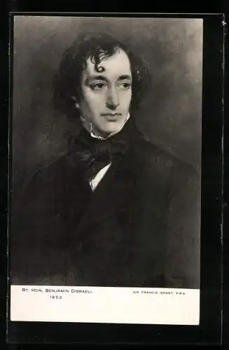 Künstler-AK Grossbritannien, Rt Hon. Benjamin Disraeli 1852