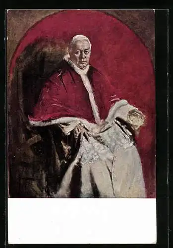 AK Papst Pius X. mit edlem Fanon