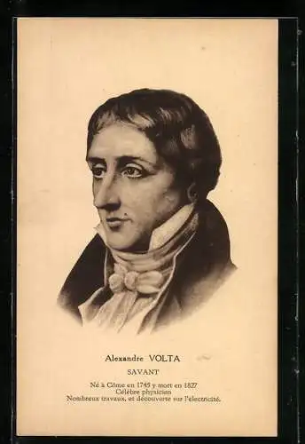 AK Alexandre Volta, italienischer Physiker