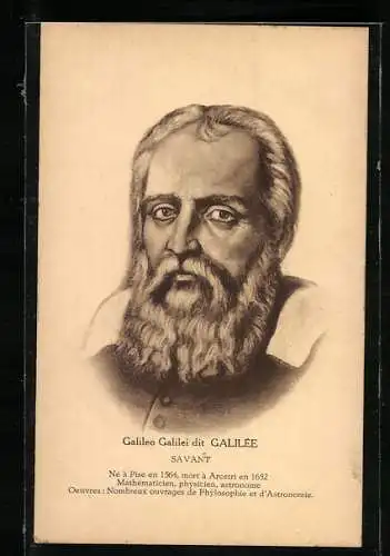 AK Galileo Galilei dit Galilee, Savant