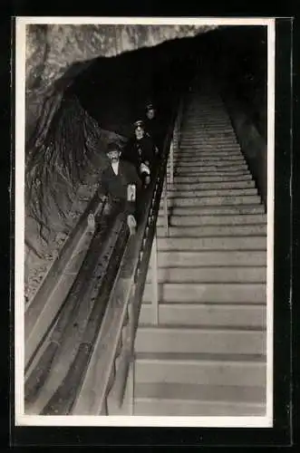 AK Berchtesgaden, Rutschbahn in`s Salzbergwerk