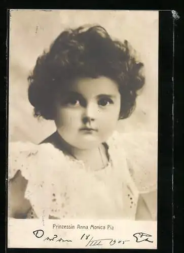 AK Prinzessin Anna Monica Pia von Sachsen