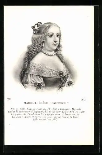 AK Marie-Thérèse D`Autriche