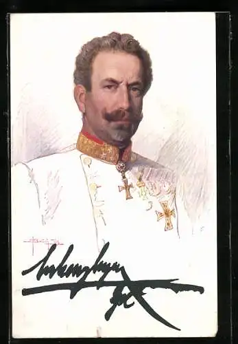 Künstler-AK Erzherzog Eugen von Österreich in Uniform