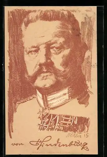 AK Paul von Hindenburg in Uniform