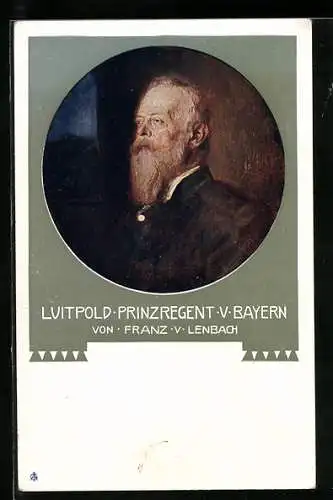 Künstler-AK Porträt des Prinzregenten Luitpold v. Bayern