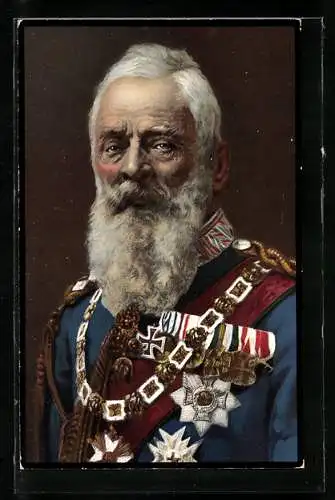 AK Portrait Prinzregent Luitpold in Uniform mit Orden