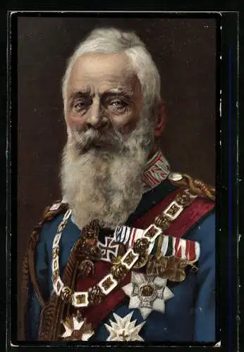 AK Portrait Prinzregent Luitpold in Uniform mit Orden