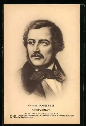 AK Gaetano Donizetti, Compositeur