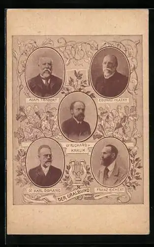 AK Der Gralbund, Adam Trabert, Eduard Hlatky, Richard Kralik, Karl Domanig, Franz Eichert