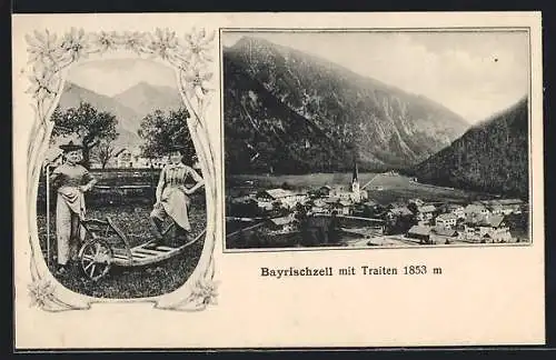 AK Bayrischzell, Totalansicht mit Traiten