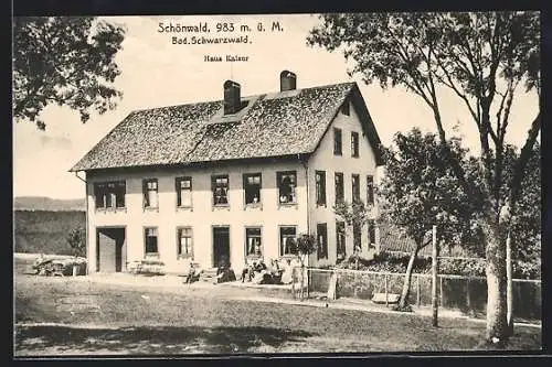 AK Schönwald /Schwarzwald, Ansicht des Hauses Kaiser