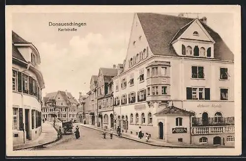 AK Donaueschingen, Karlstrasse, Restaurant Schmiede