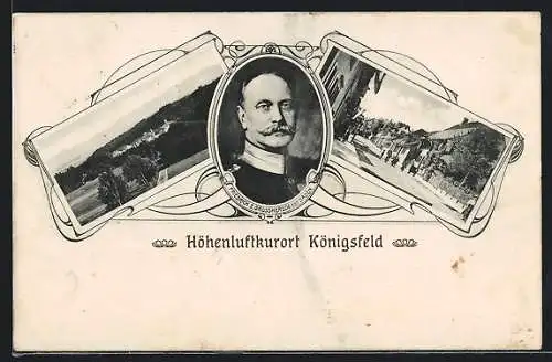 AK Königsfeld / Baden, Friedrich II. Grossherzog von Baden, Strassenpartie