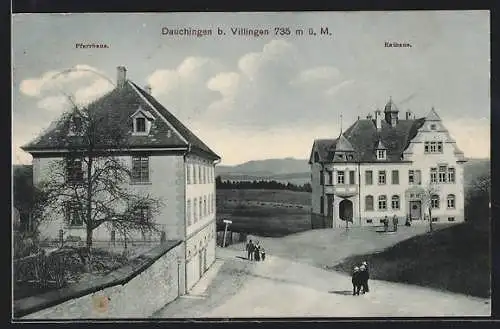 AK Dauchingen, Pfarrhaus, Rathaus