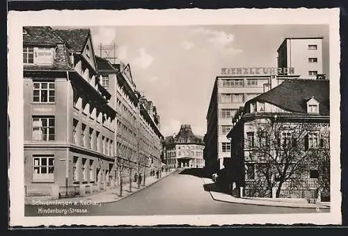 AK Schwenningen a. Neckar, Hindenburg-Strasse mit Postamt