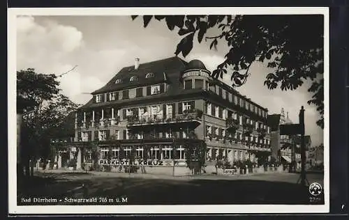 AK Bad Dürrheim /Schwarzwald, Parkhotel Kreuz