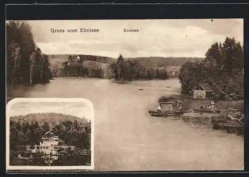 AK Ebnisee, Blick auf den Ebnisee und Gasthof