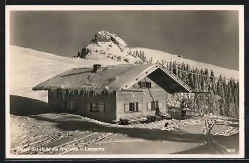 AK Lenggries, Tölzer Ski-Hütte am Brauneck im Schnee
