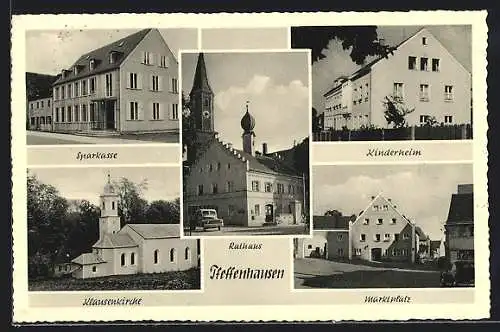 AK Pfeffenhausen, Sparkasse, Kinderheim, Klausenkirche