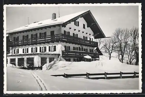 AK Miesbach /Oberbayern, Hotel Nadelberghaus im Schnee