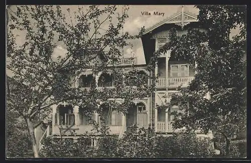 AK Sassnitz a. Rg., Hotel Villa Mary von Herm. Kagelmacher, Strandvogt