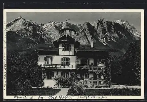 AK Partenkirchen, Hotel Haus Viktoria, Wettersteinstrasse 34