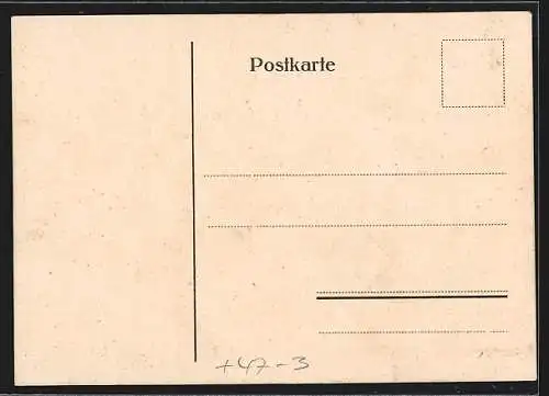 AK Warburg i. W., Ortsansicht mit Kirche, Die Einjährigen des Gymnasiums, 1929, Studentenwappen