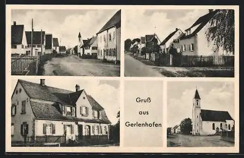 AK Gerlenhofen, Die Kirche, Ortspartien