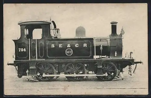 AK Englische Eisenbahn-Lokomotive No. 754, SE & CR