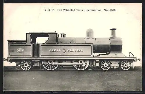 AK GCR Ten Wheeled Tank Locomotive No. 1055