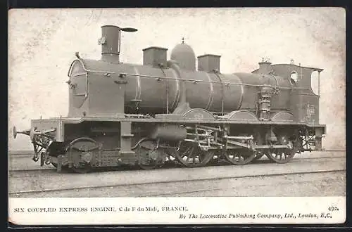 AK Six Coupled Express Engine No. 1340, C de F du Midi, France