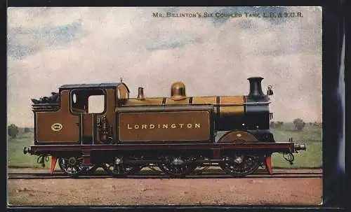 Künstler-AK Mr. Billington`s Six Coupled Tank LB & SCR, Lordington