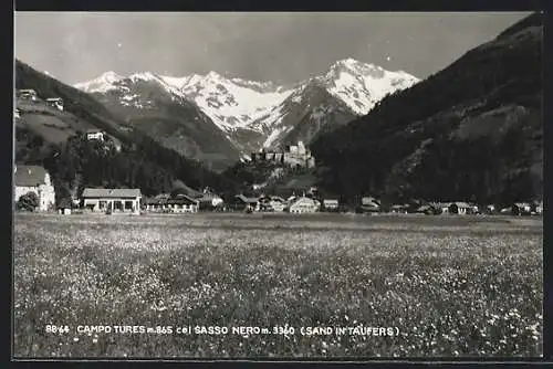 AK Sand in Taufers, Ortsansicht mit Bergpanorama