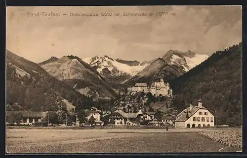 AK Sand-Taufers, Dreihornspitze und Schwarzenstein, Ortsansicht