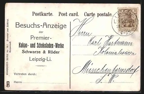 AK Gossensass, Ortsansicht mit Blick ins Tal