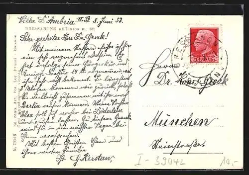 AK Bressanone, Ortsansicht aus der Vogelschau