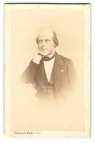 Fotografie Georges Numa, Paris, Portrait Jean Louis Armand de Quatrefages de Bréau, franz. Zoologe und Anthropologe